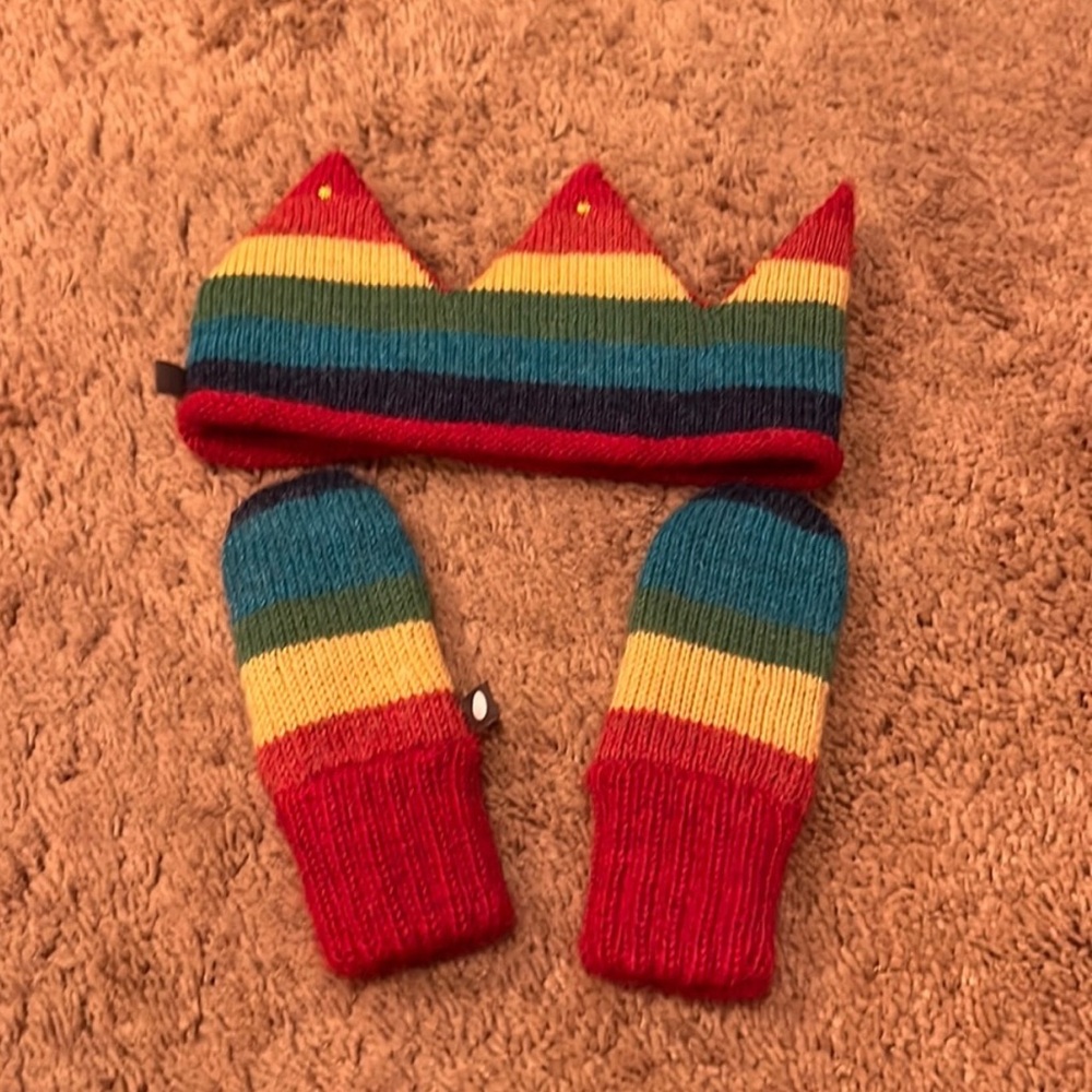 Reserved - Oeuf  Headband and Mittens Set